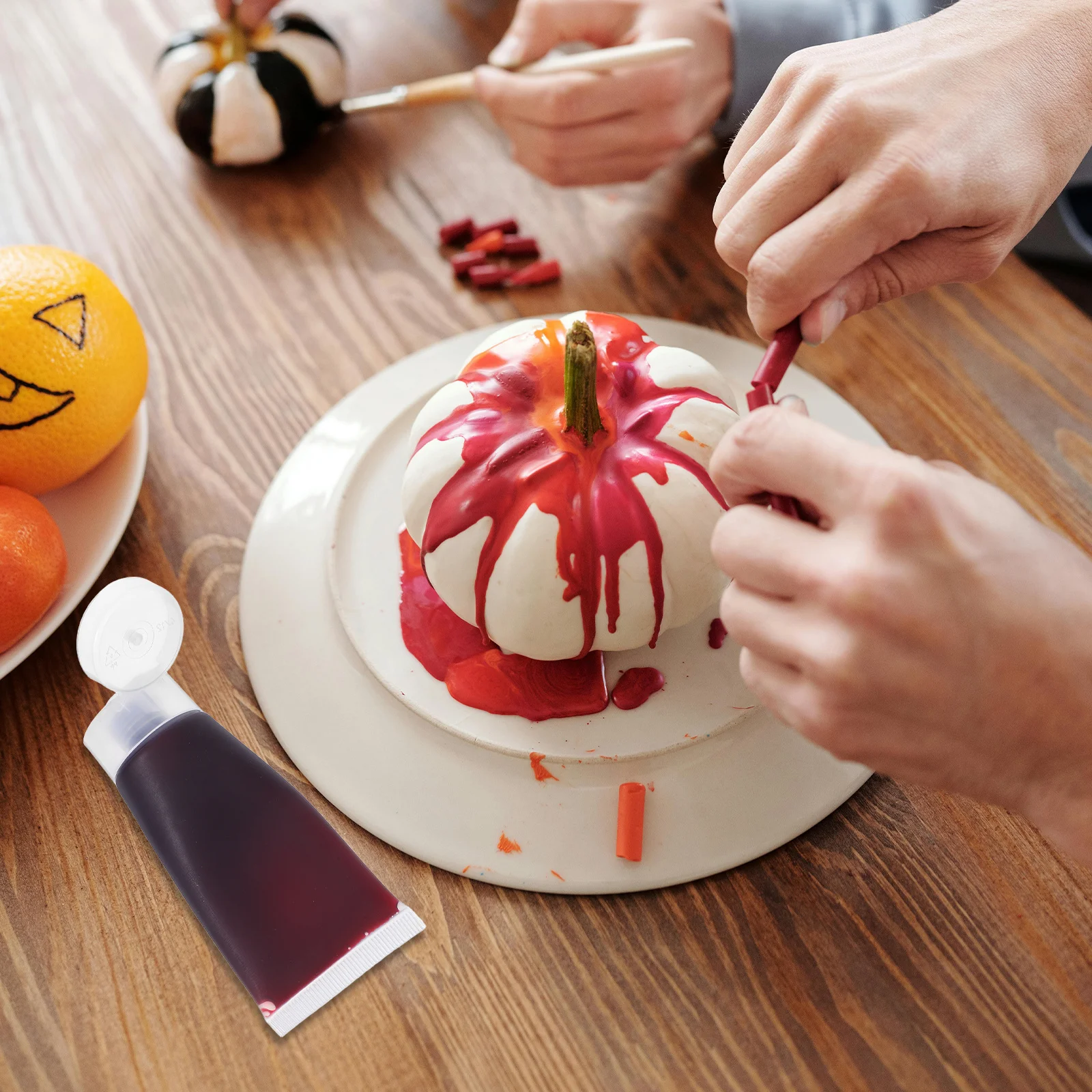 

3Pcs Fake Blood Realistic Thick Gel for Halloween Costume Cosplay Prank Party Washable Makeup Fake Blood Face Halloween Prop