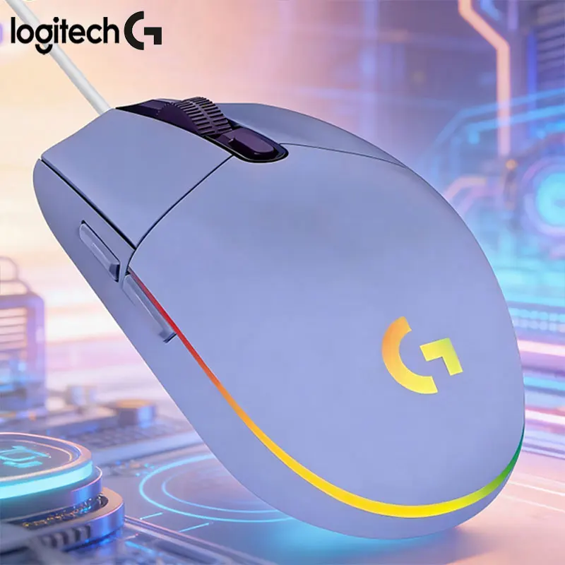 

Logitech G203 Rechargeable Office and Gaming Mouse, Fast Charging, Long Battery Life, Ergonomic Design, RGB Lighting Effects