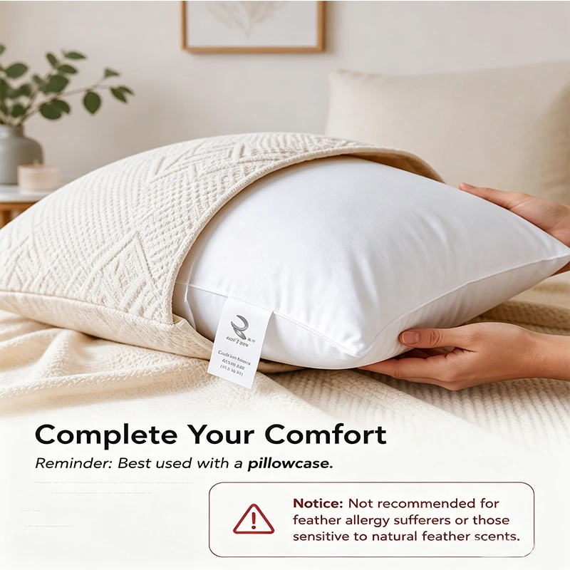 100% Baumwolle Gänsedaunenkissen, Mehrgrößen-Rückenlehne, Sitzkissen für Sofa und Stuhl, 30x50 40x60 50x70 45x70 50x50 cm, für Bett und Fußstütze – Detail 1