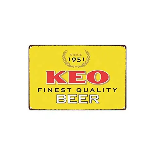 

Keo Beer Metal Tin Signs 8x12 Inch Wall Decor Kitchen