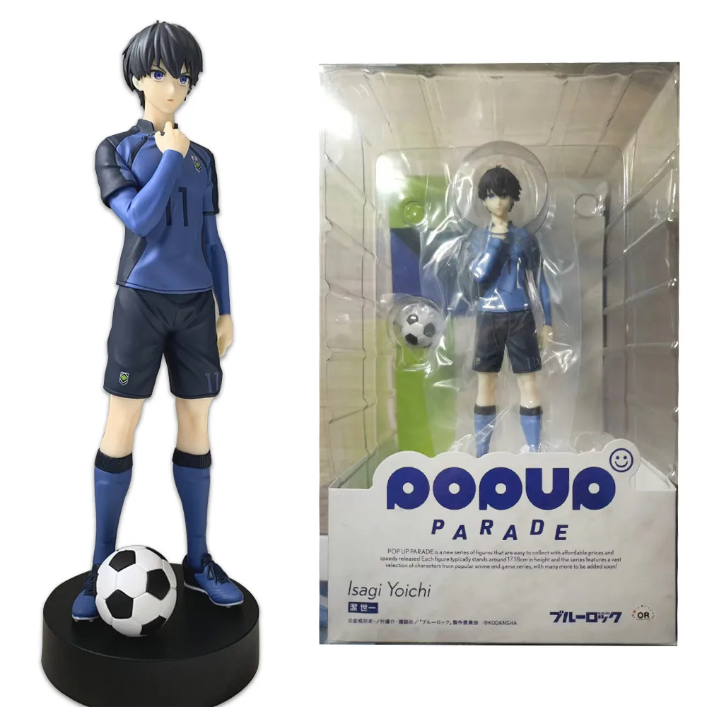 Anime 18CM BLUE LOCK Isagi Yoichi Figure Model Toy Gift Collection Action Figure Chigiri Hyoma PVC Standing Football