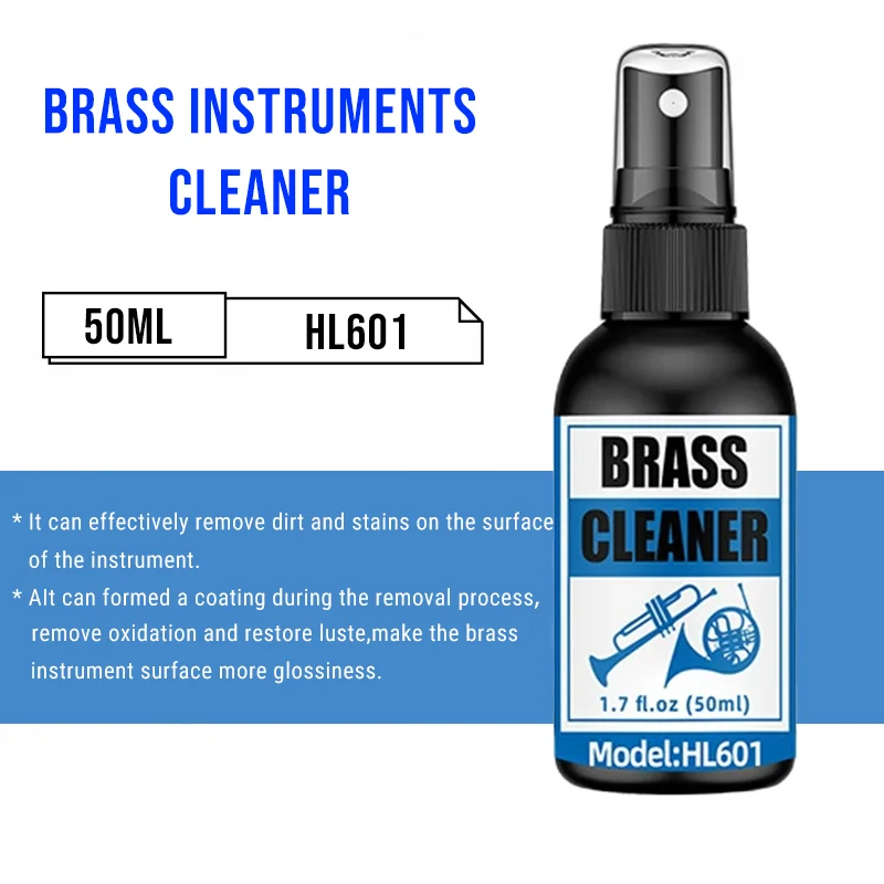 50ml Brass Instrument Polishing Cleaning Dust Removal Restoration & Oxidation Protection Kit Suitable for Brass Clarient Trumpet