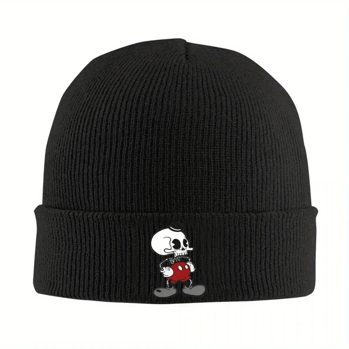 2026 New New Punk Mouse Mickey Knit Hat Beanie Winter Hat Warm Unisex Fashion Cartoon Dead Death Caps Men Women Birthday Gift