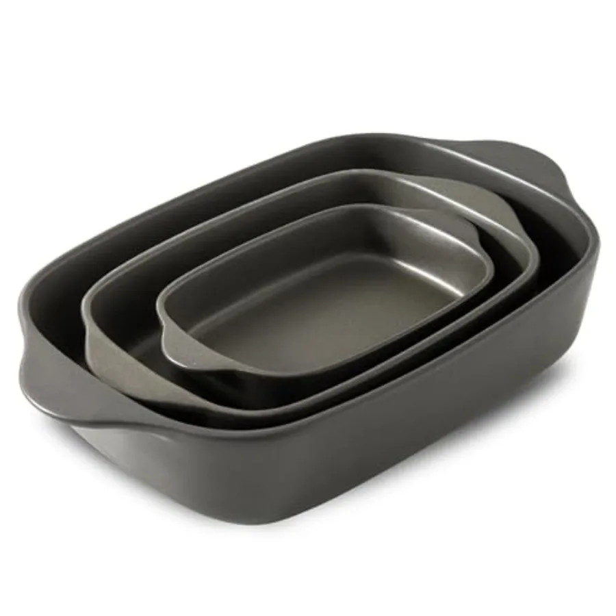 

Casserole Dish for OvenCeramic Baking Dishes Stoneware Bakeware Set of 3 Deep Casserole Dishes for Baking Casserole Cake Dinner