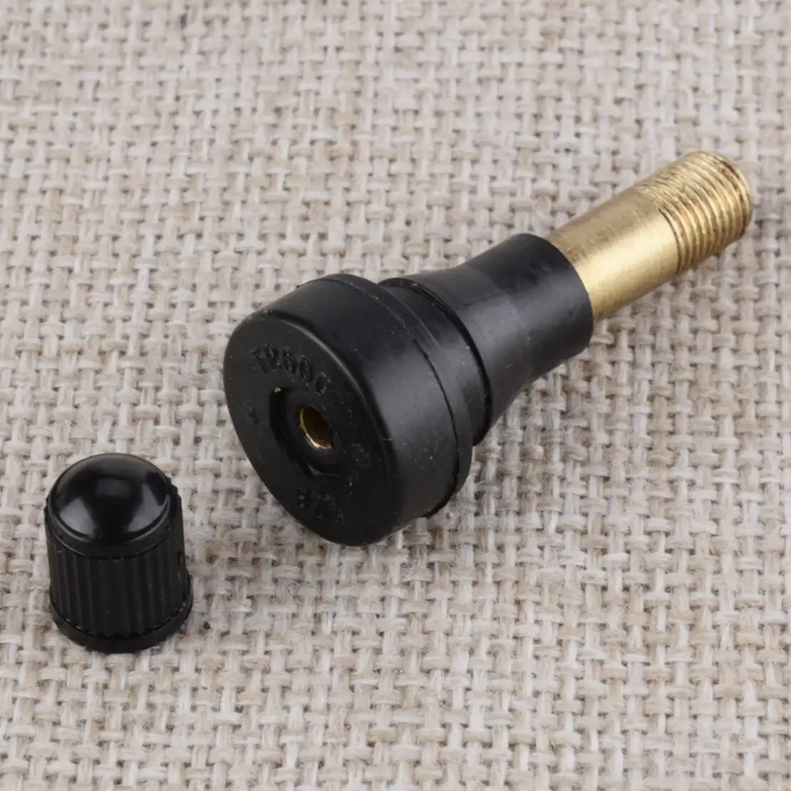 TR600HP 4Pcs Brass Bolt-in Car Truck Heavy Duty High Pressure Wheel Tyre Tubeless Hoseless Tire Valve Stems Shaft with Dust Caps