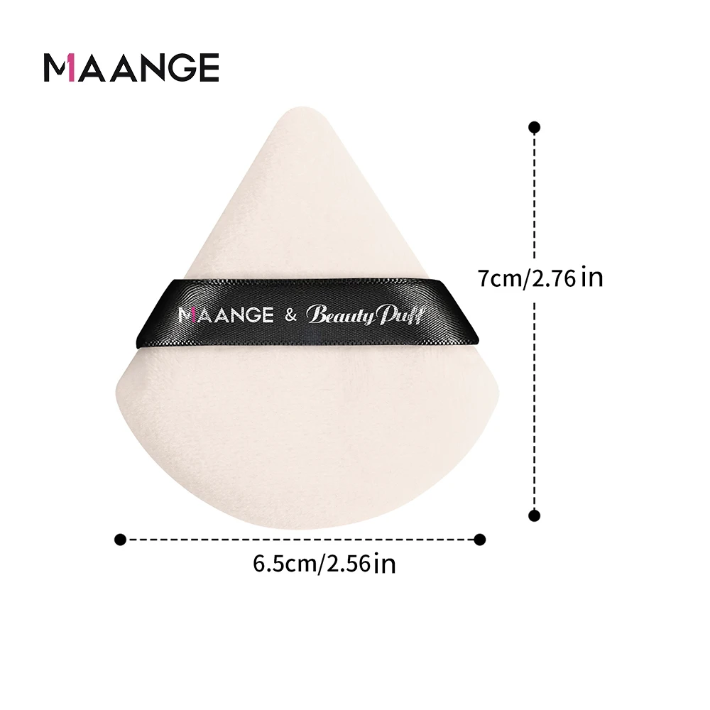 MAANGE 3PCS Makeup Brushes with 2PCS Triangle Powder Puff Soft Foundation Concealer Blush Blending Brush Cosmetic Makeup Sponges