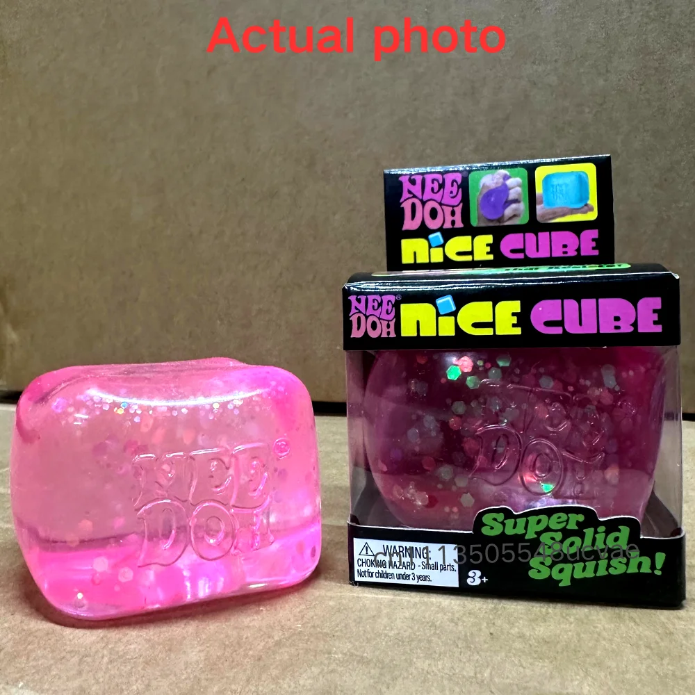 Schylling Nee Doh Quallen- & Würfel-Quetschspielzeug, Weiches Jelly Squeeze Stressabbau-Fidget-Spielzeug, Sensorisches NeeDoh für Kinder & Erwachsene