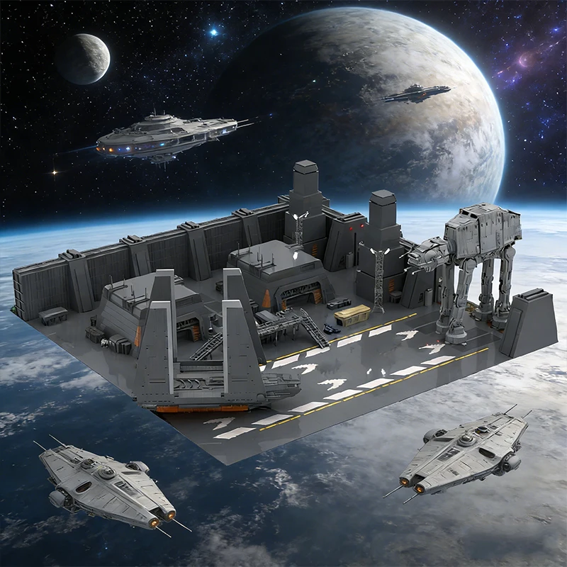 17397 PCS Star Fighting ResearchStation MOC Customize Modular Building Block Model Creative Design Brick DIY Assembly Toy Gift