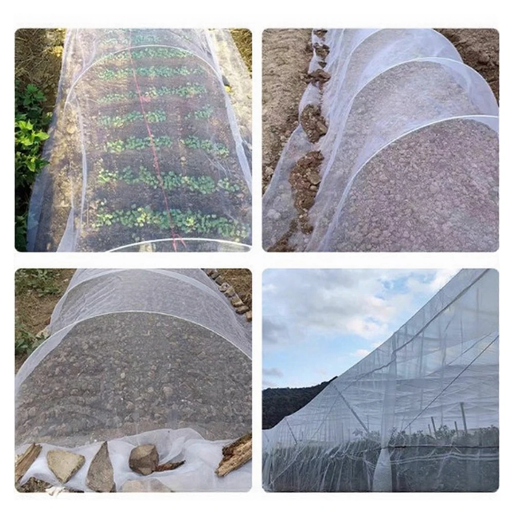 Vegetable Protection Net Tunnel 2x5m Fine Mesh Greenhouse for row Cover for Prevention on Lettuce Tomatoes Strawberries