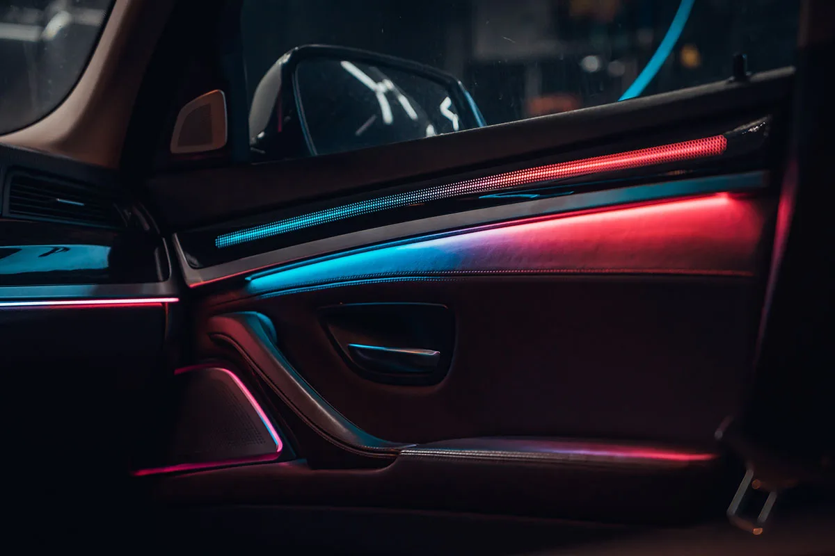 ICarsin 64 Colors LHD/RHD F10 Ambient Lighting Upgrade Kit for BMW 5 Series 2011 - 2017 Car Interior LED Light Accessories