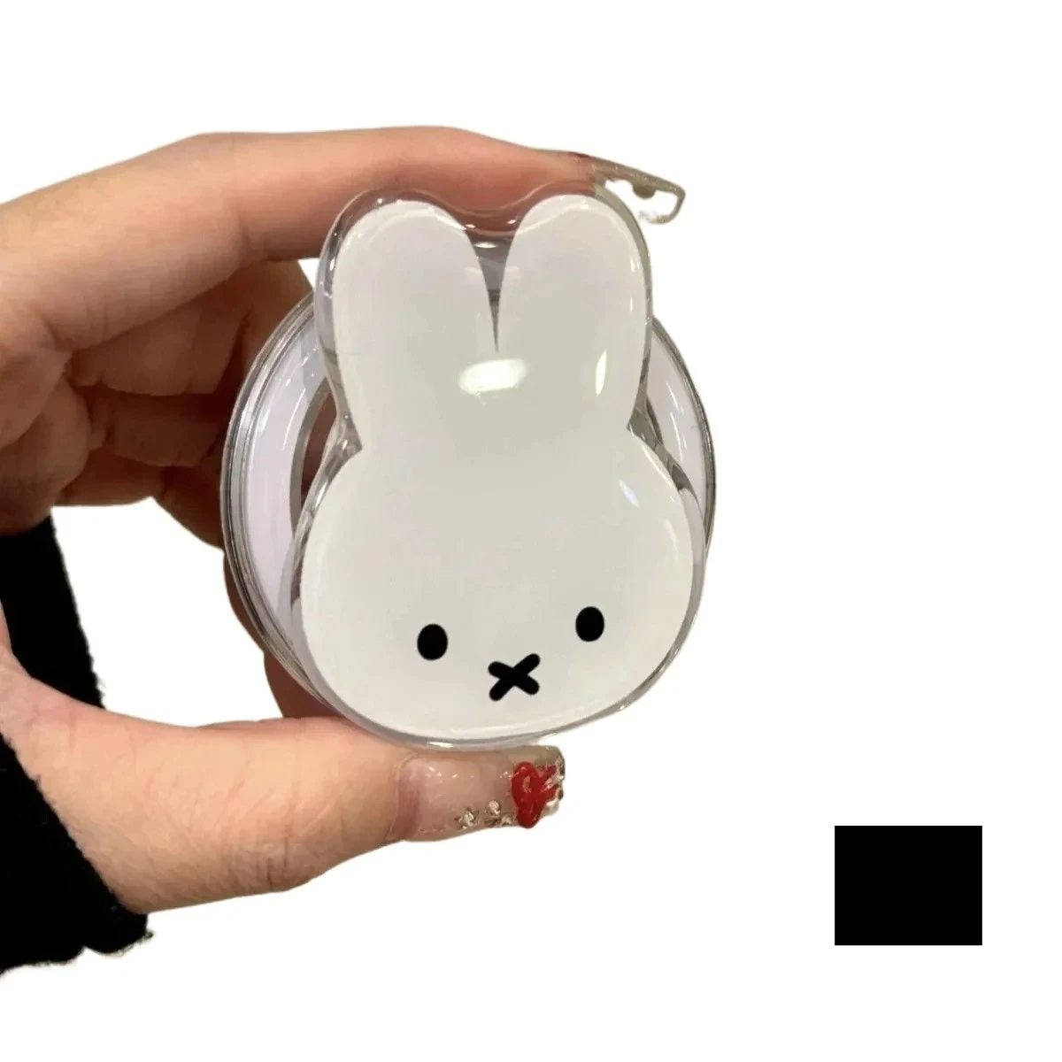 Suporte Magnético para Celular Anime Kawaii Miffy Rabbit, Suporte Telescópico Portátil, Suporte Magnético para Celular com Airbag, Presentes para Meninas