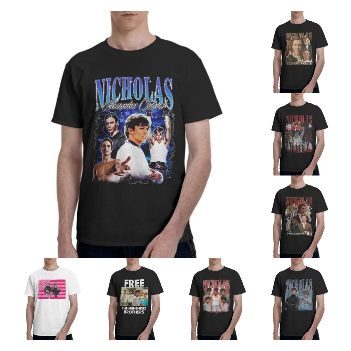 Men Women's Nicholas Chavez Retro 90's Tribute T Shirts 100% Cotton Clothing Cool Short Sleeve O Neck Tee Shirt 4XL 5XL T-Shirts