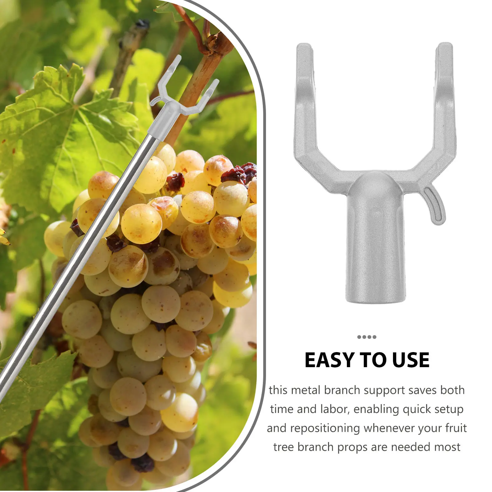6Pcs Metal Tree Branch Support Crutch Aluminium Alloy Fruit Tree Branch Props for Straightening Young Trees Garden Flower