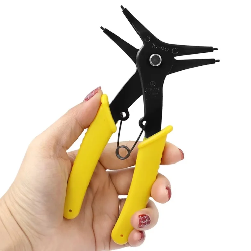 2 in 1 Circlip Pliers Internal and External Retaining Ring Pliers Inner Card Outer Retaining Ring Pliers Car Repair Tool