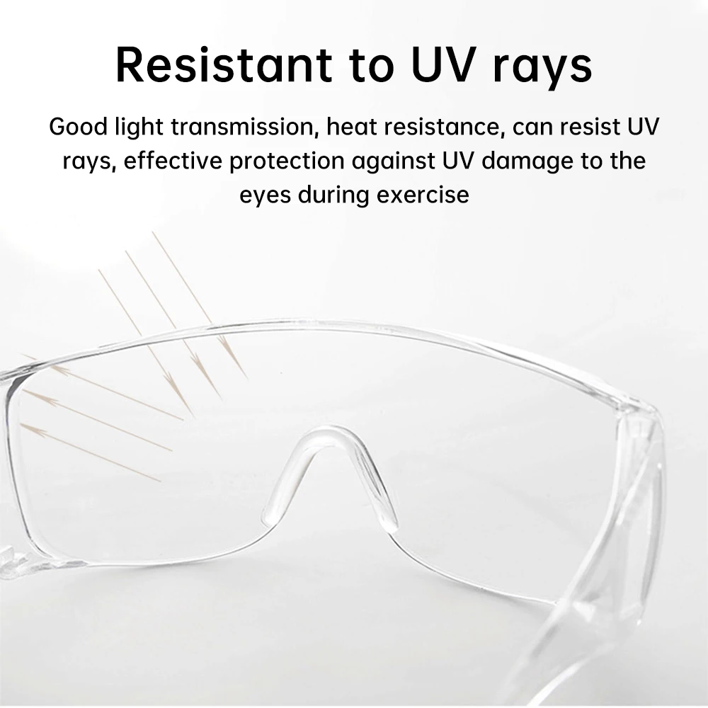 1pcs Safety Work Protective Glasses PC Material Transparent Windproof Sandproof and Impact-proof Labor Protection Glasses