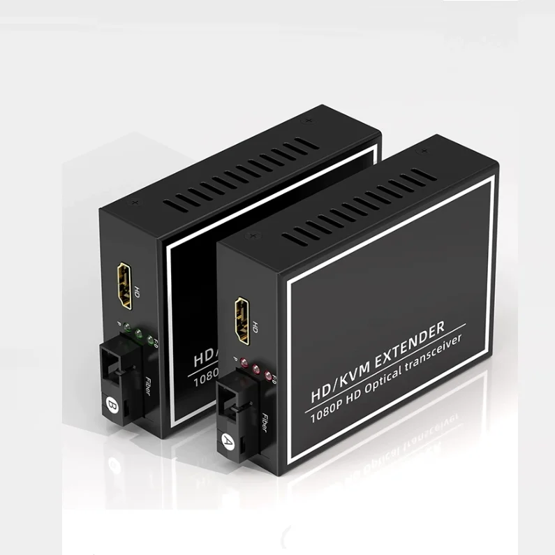 1Pair HDMI + USB Optical Extender Transceiver HD Audio and Video Optical Fiber Translate With KVM Keyboard Mouse Transmit 20km