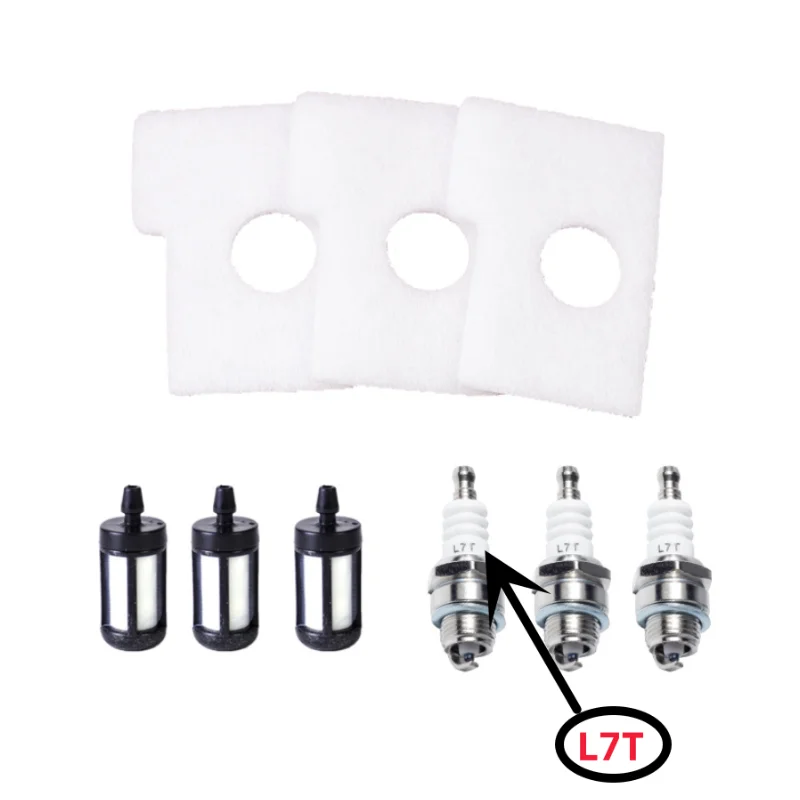 

9pcs L7T Fuel Filter Spark Plug Kit Oil Sawing Engine Ignition Set For STIHL MS 180 170 018 017 Trimmer Garden Tool Accessories