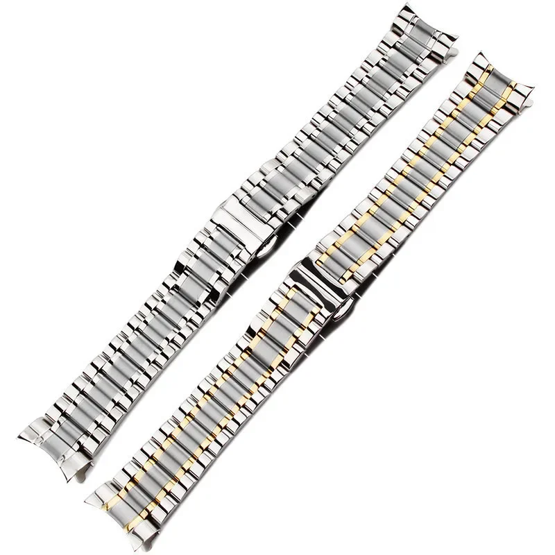 Curved End Stainless Steel Watchband For Tissot 1853 Couturier T035 18mm 22mm 23mm 24mm Watch Band Women Men's Strap Bracelet