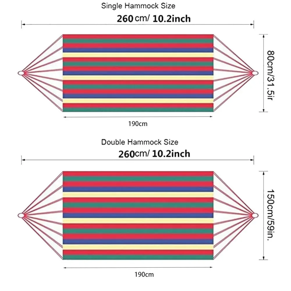 Przenośne grube płótno wiszące hamaki kryty domowy hamak do sypialni podróże odkryty Camping ogród pojedyncze podwójne hamaki huśtawkowe