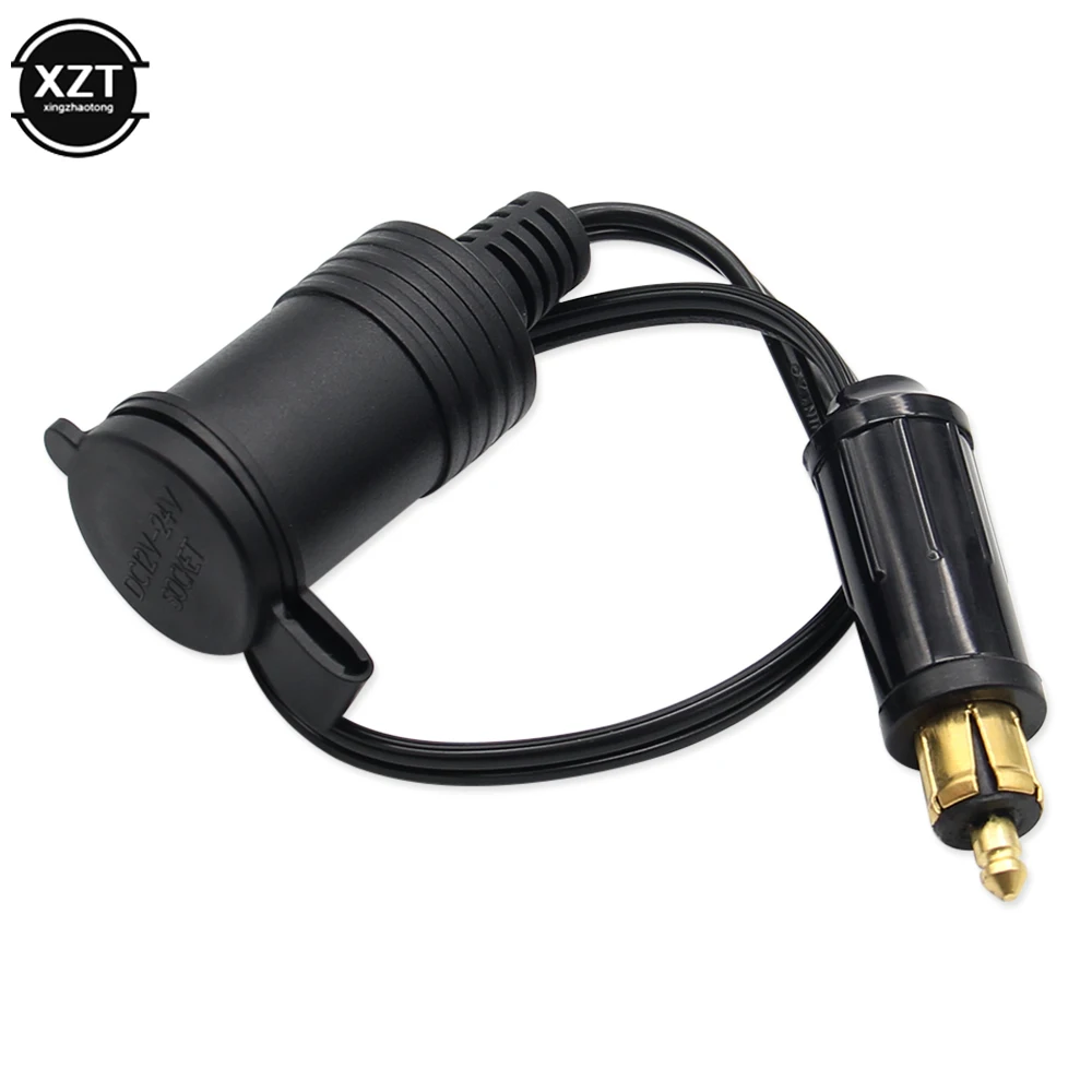 bmw cigarette lighter adapter DC 12V 24V EU Plug For BMW DIN Hella Motorcycle Charger Socket Outlet  Convert to Car Cigarette Lighter Adapter Power Lead Cable