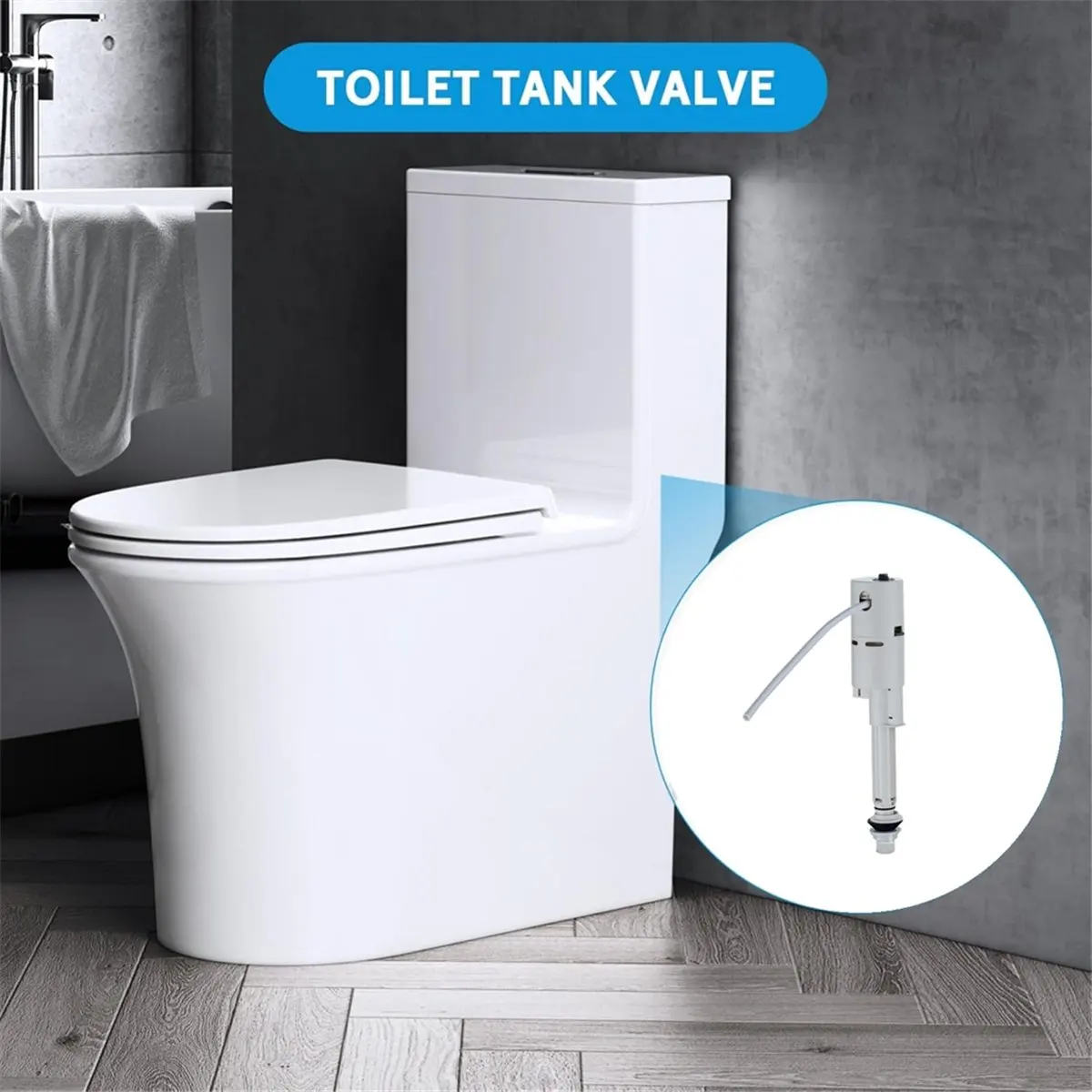TOP RATED~Fill Valve for Toilet Tank Toilet Fill Valve Universal Valve Low Noise Fill Valve Replacement Toilet Tank Accessory
