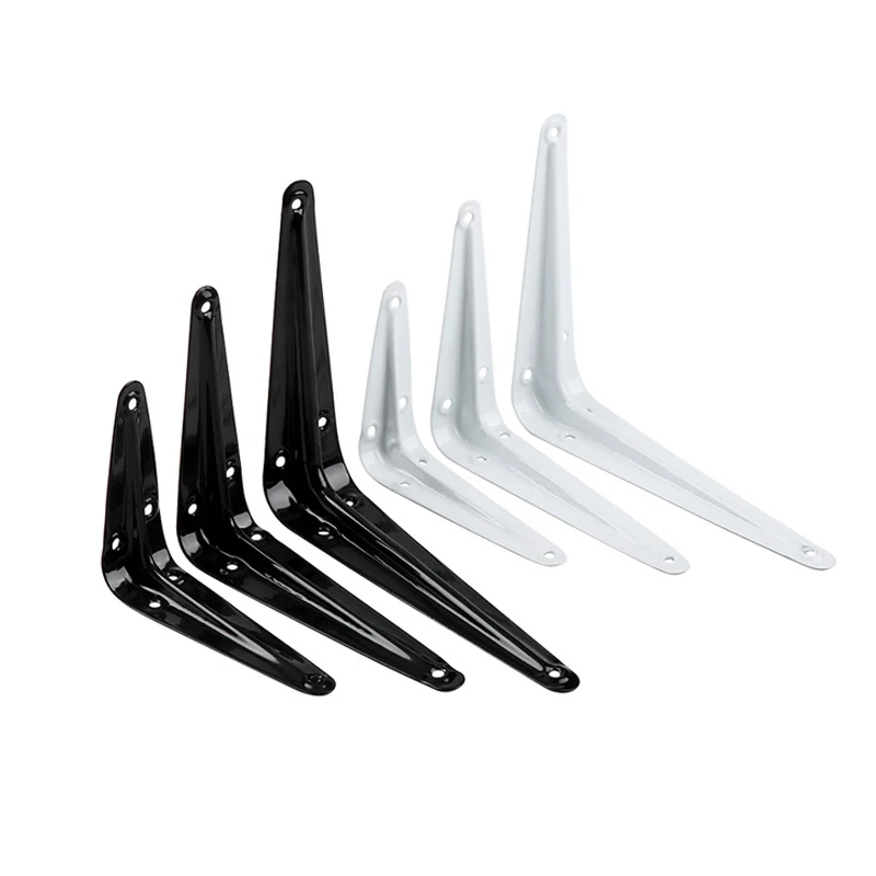 

4PCS L-shaped Wall Storage Bracket Cold-rolled Steel Partition Nine Ratio Bracket Hanging Fixed Shelf Bracket Supporting Tripod