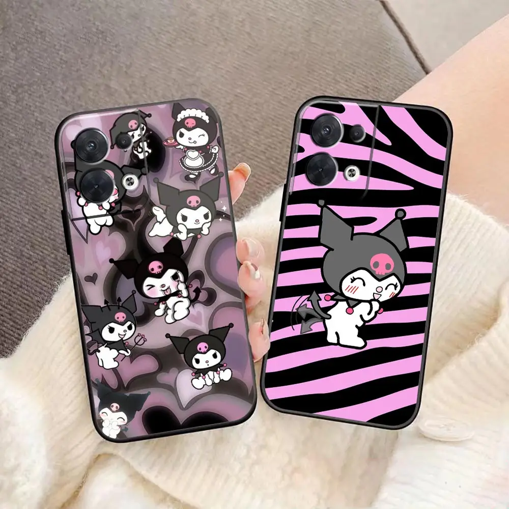 Funda Coque Case For OPPO FIND X5 X3 X2 RENO 10 8 7 7Z 2Z 6 6Z 5 Lite Pro Plus 4G 5G Case Shell Cover Cartoon S-Sanrio K-Kuromi