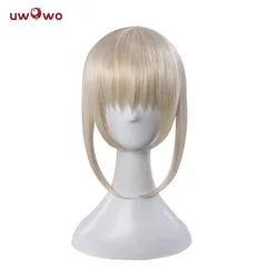 UWOWO Blake Saberr Cosplay Wig Anime Saber Alterr/Arturiaa Pendragon Alter Hair 35cm Gold Heat Resistant