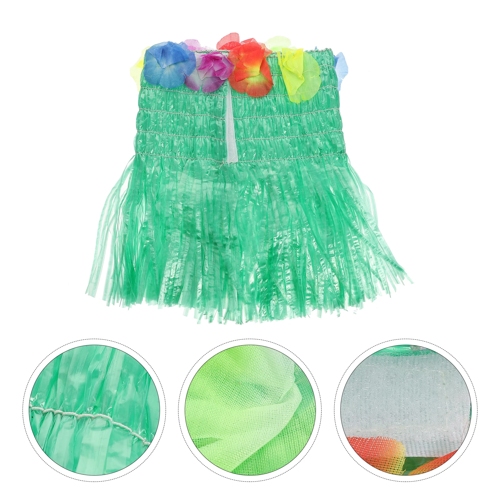 

2 Pcs Grass Skirt Bronkle Hawaii Fancy Dress Beach Party Props Accessories Hawaiian Luau Theme Plastic Outfit Miss