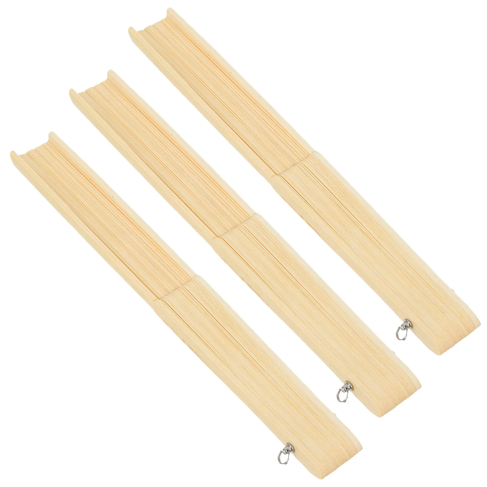 3 Pcs Blank Folding Fan Frame Components DIY Hand Ribs Bones for Crafts Chinese
