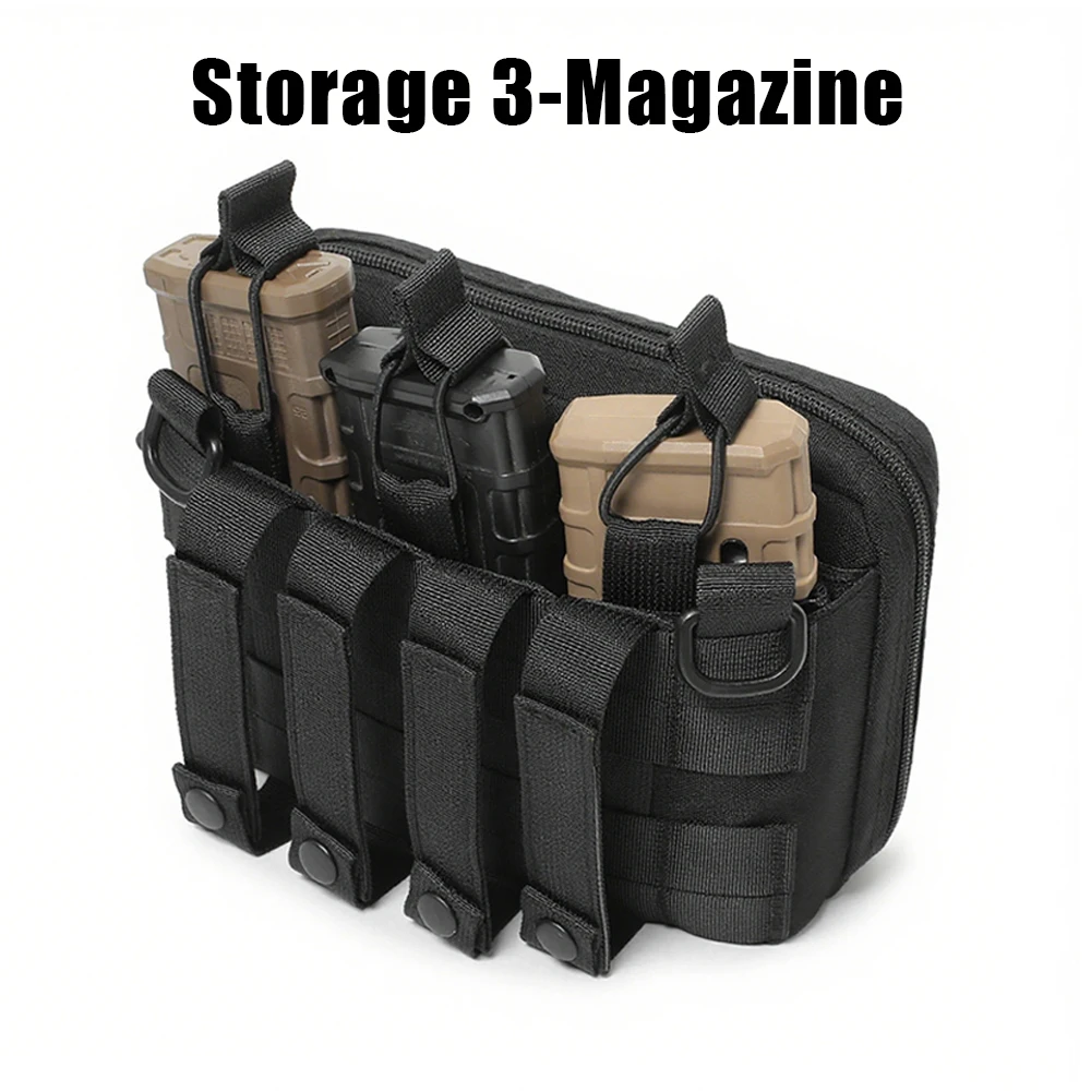 Tactical Triple Magazine Pouch Open Top 5.56/.223 Magazine Pouch MOLLE Mag Bag Nylon M4/M16 Mag Holder Hunting Tool EDC Pouch