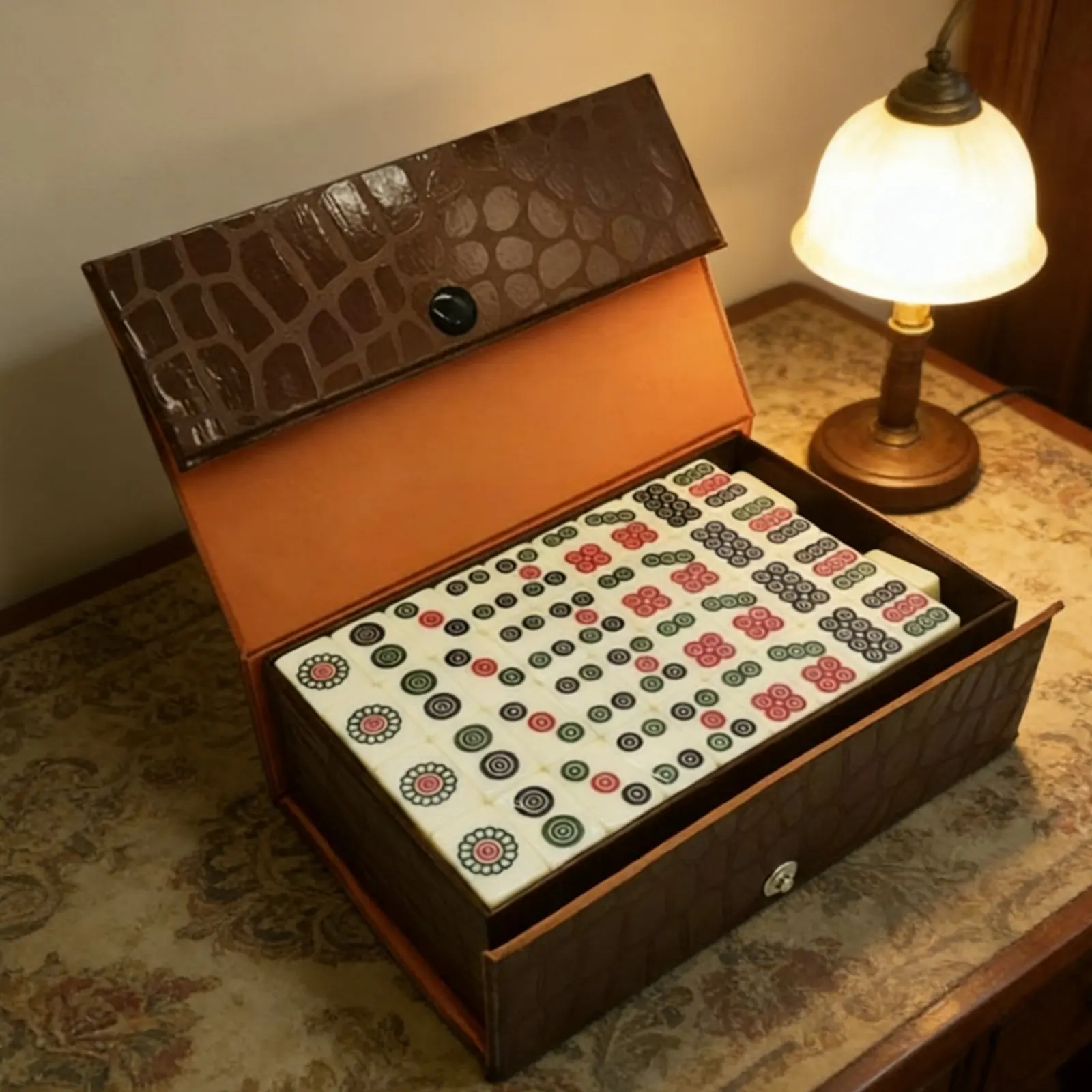 Immagine 5: Mini set Mahjong leggero, mini set Mahjong cinese, resistente agli urti e di lunga durata, per esterni