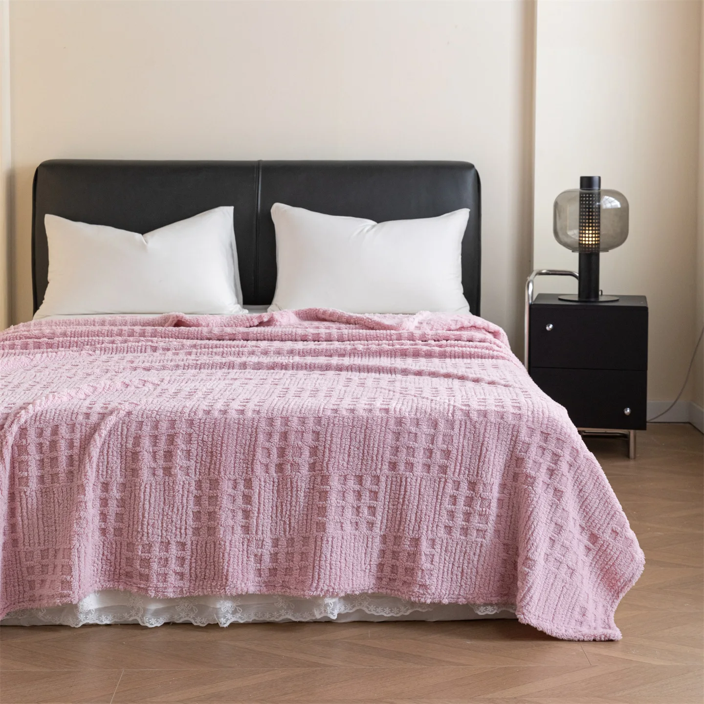 Taffeta Plaid Blanket Office Sofa Nap Leisure Blanket Waffle Jacquard Summer Air Conditioning Shawl Throw Blanket
