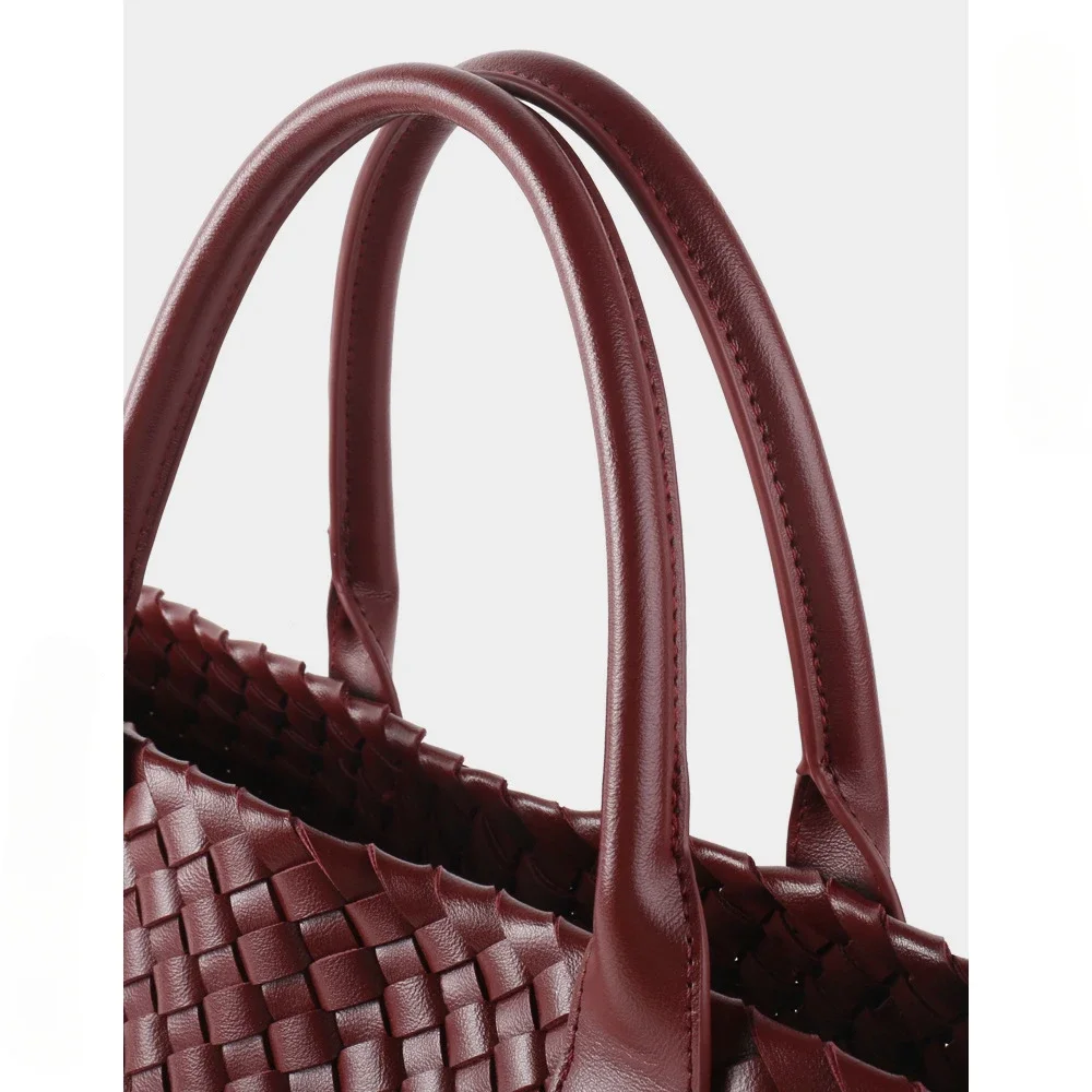 ZR DIARY Premium Woven Bag Women Simple Tote Bags Large Capacity Commuter Handbag for Female