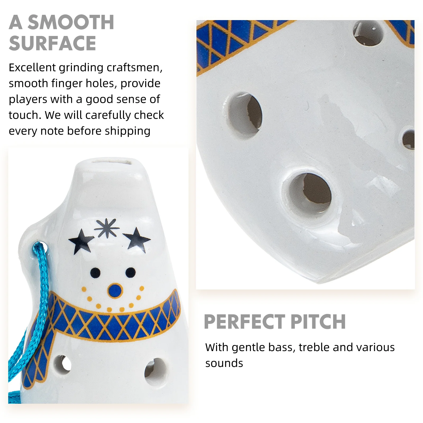 السيراميك 6 حفرة الأكرينا سوبرانو C مفتاح ريترو تصميم أداة الرياح المحمولة للمبتدئين ممارسة آلة موسيقية