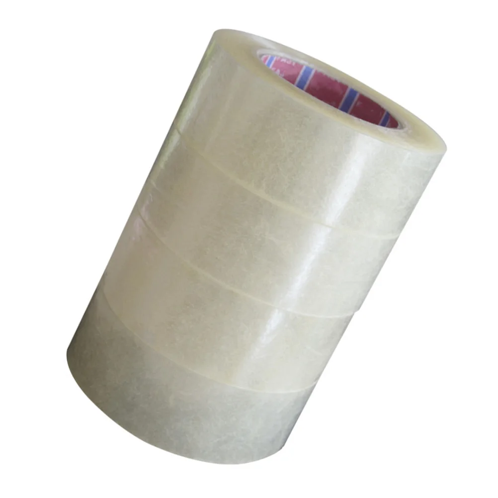 4 Stück Dichtungsband 45 mm x 50 m, transparent, beige, stark klebend, wasserdicht, zum Verpacken, Versand, Lagerung, Bewegen, industrieller Einsatz