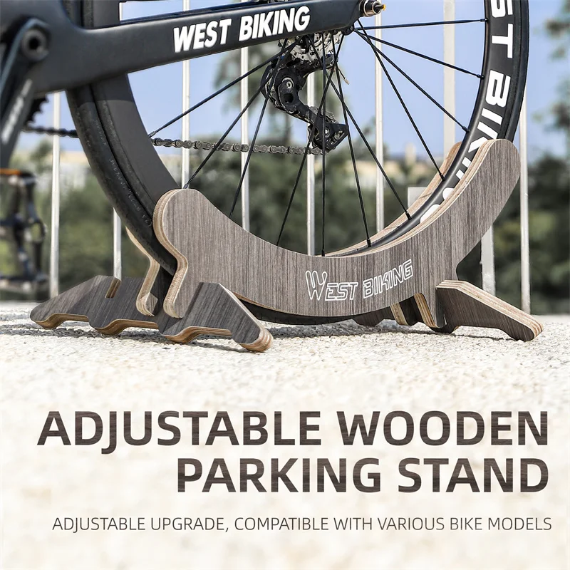 WEST BIKING Wooden Bicycle Parking Racks Indoor Bike Storage Stand Bike Repair Stand MTB Wheel Holder MTB Road Bike Accessories