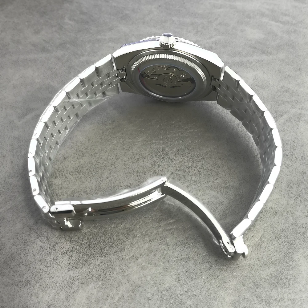 40mm Case Men's Trendy Fashion Automatic Mechanical Watch NH35 Movement Luminous Waterproof Sapphire Glass Stainless Steel Strap