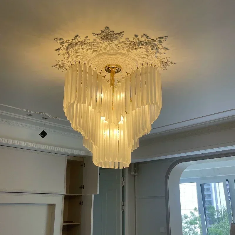 Vintage Pendant Lighting Glass led Home Decor Taper Ceiling Lamps Indoor Classical Luxury Hanging Chandeliers for Living Room