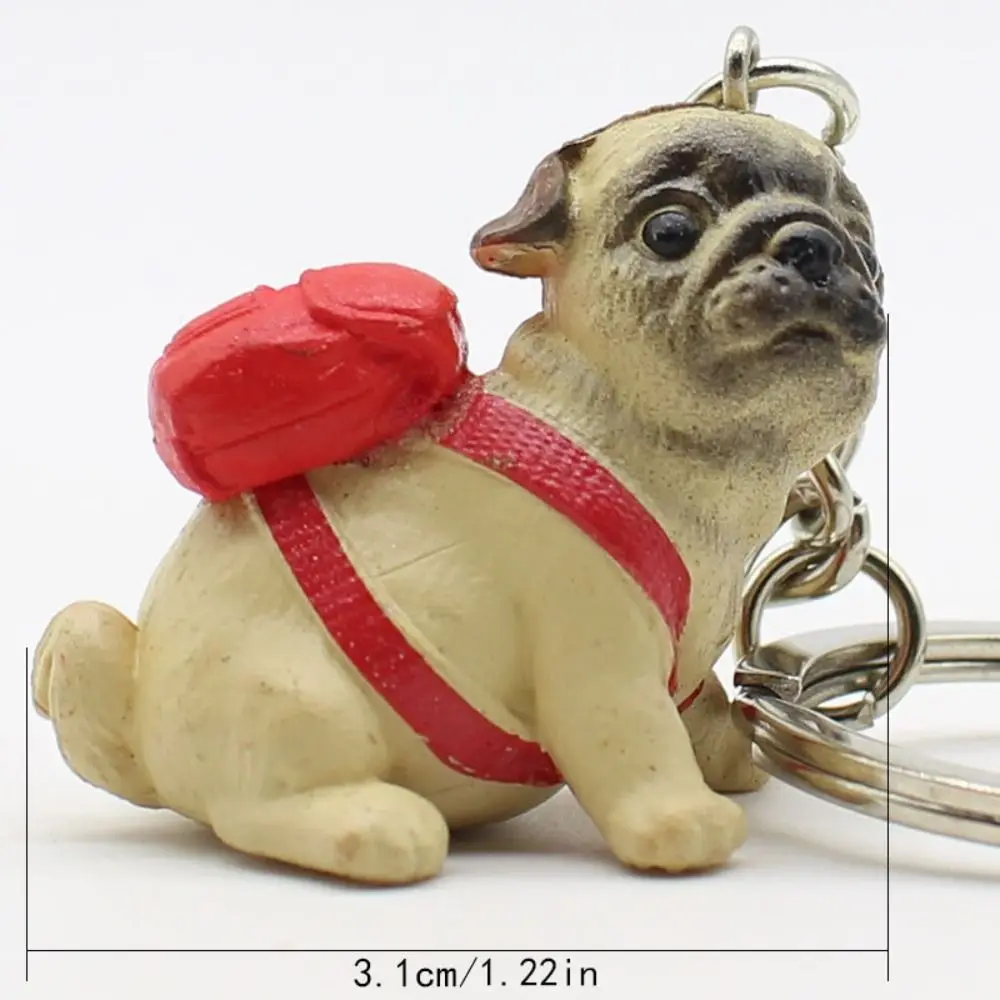 Cartoon Puppy Keychain Pet Dog Shape Key Chain Pendant Bag Ornament Holiday Car Key Holder Gift