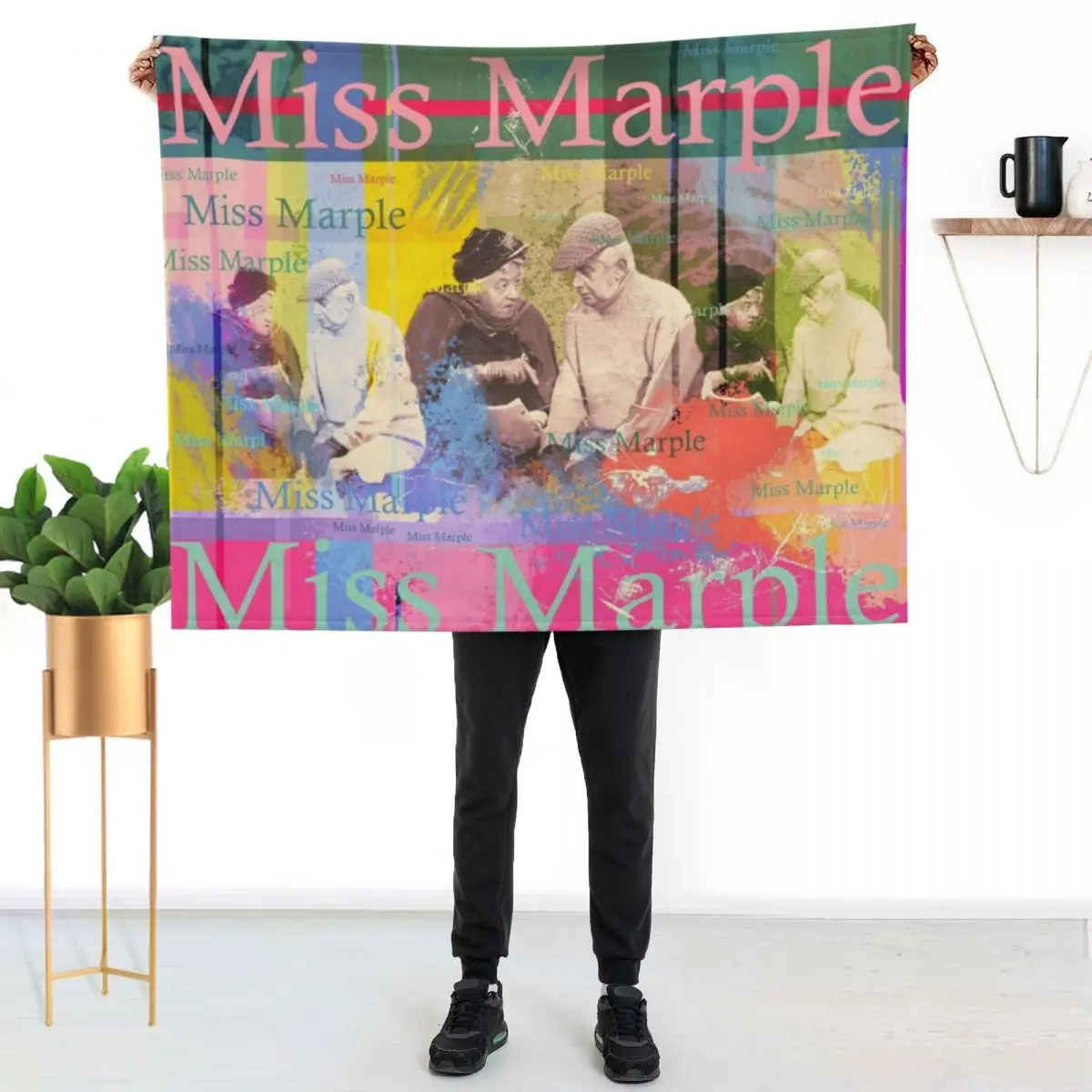 Miss Marple and Mister Stringer, detectives from St Mary Mead Throw Blanket Kid'S Cute Hairys Luxury Thicken Soft Big Blankets