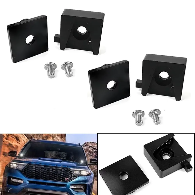 2Pcs Work Light Bar Holder Bolt Mini Size Base Car Headlight Hood Clamp Spotlight Stand Mount Bracket Base for Off Road 4x4 Auto