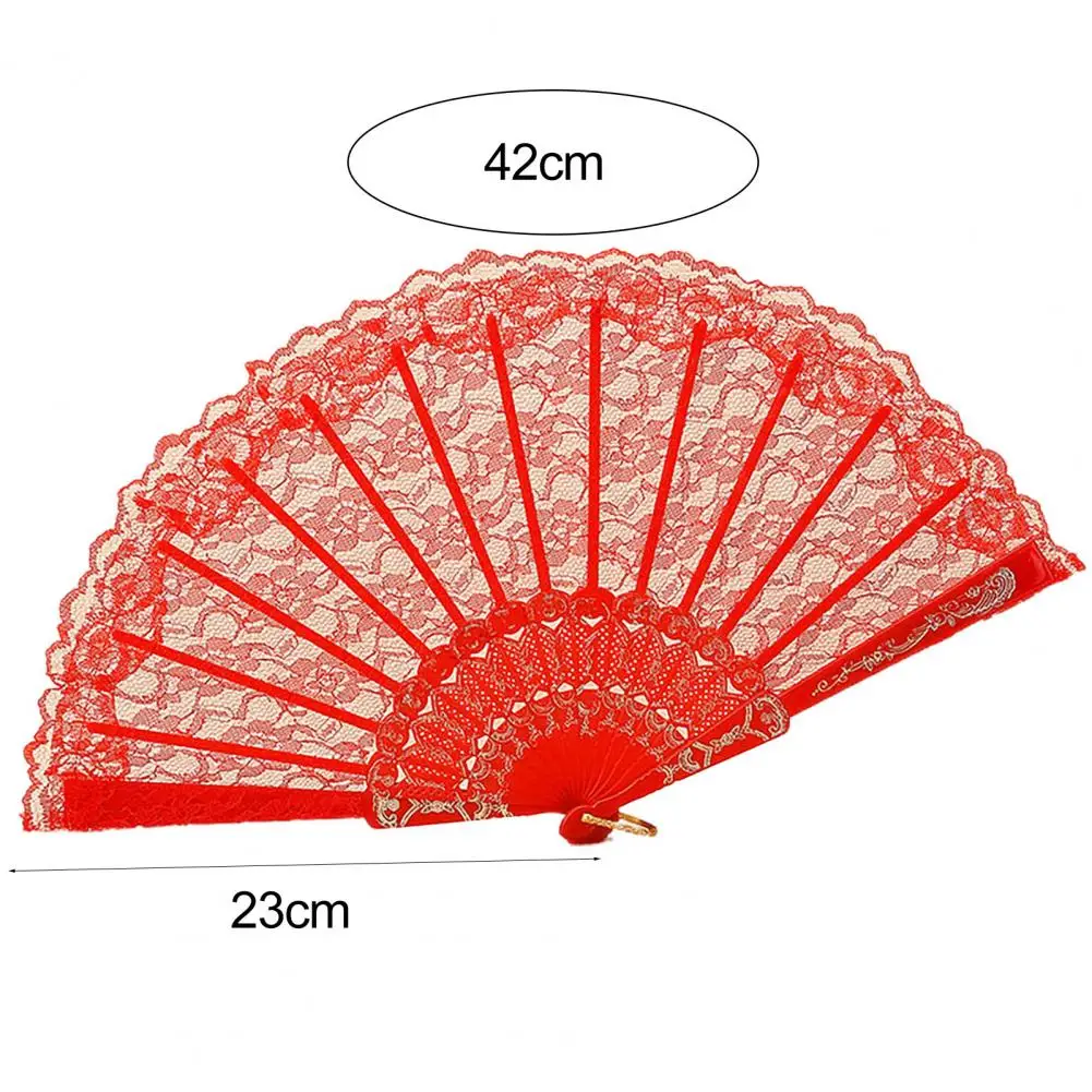 Lace Folding Fan  Beautiful Vintage Dance Hand Fan  Portable Handheld Fan