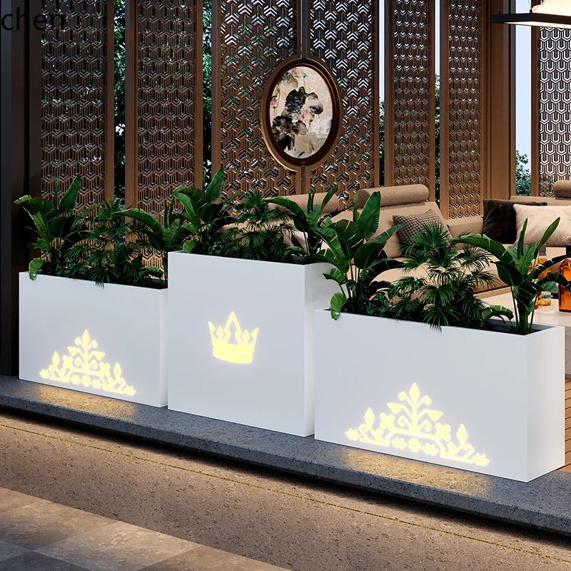 ZML Outdoor Flower Box Combination Sales Department Commercial Street Milk Tea Shop Outdoor Flower Bed Flower Box