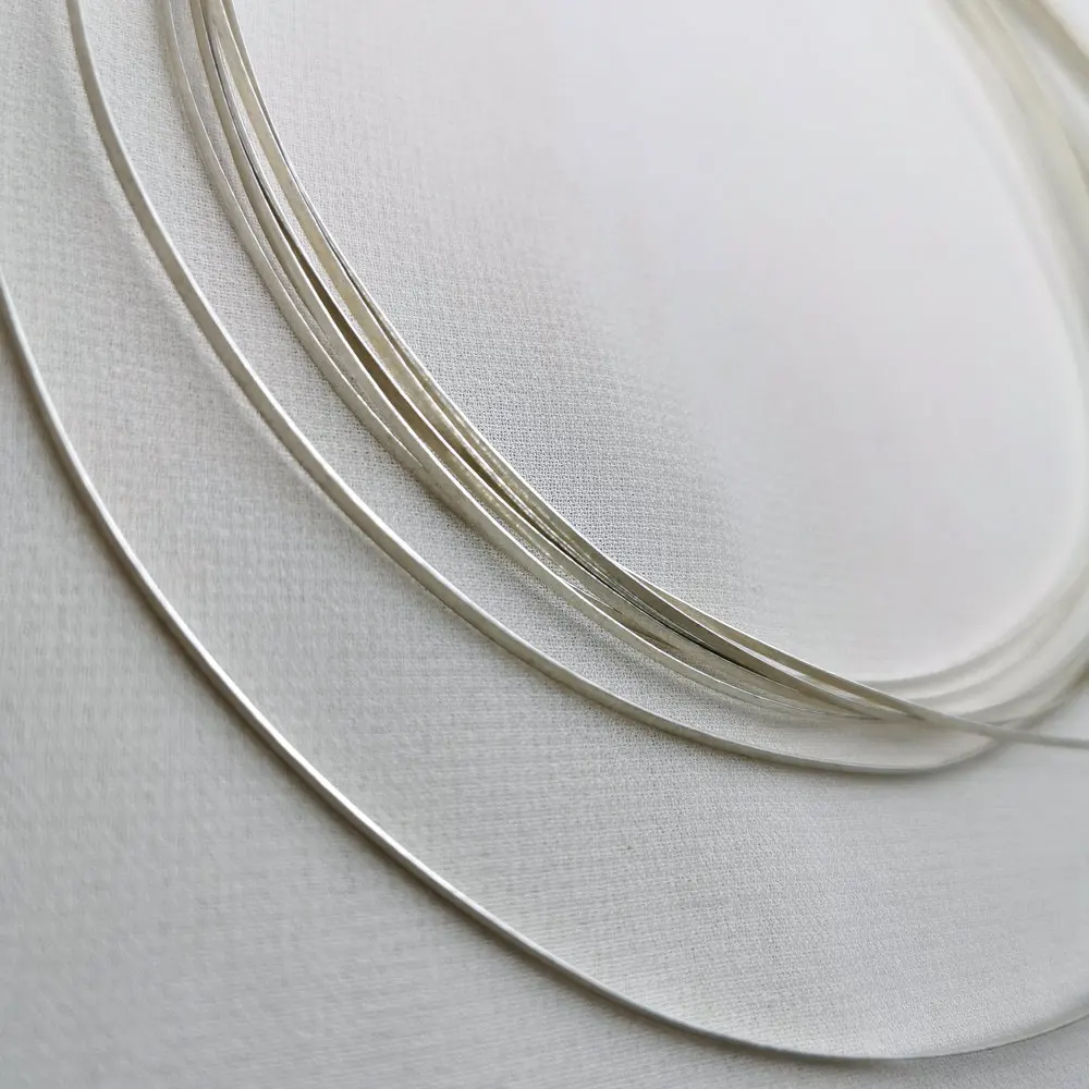 

50CM S999 Pure Silver Flat Wire for DIY Fine Jewelry Making Jewelry Finding DIY accessories