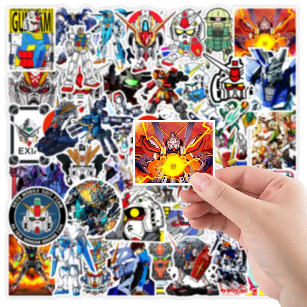 10/30/50pcs Cool GUNDAM Anime Stickers Cartoon Graffiti Decals DIY Motorcycle Travel Luggage Car Waterproof Sticker Kid Toy Gift