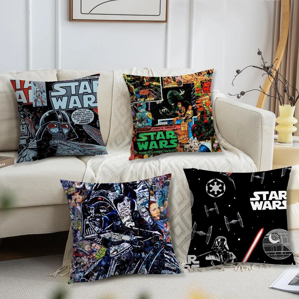 Funda de cojín con estampado de cómic clásico de Star Wars, decoración para sofá, hogar, coche, habitación, cafetería, oficina, simplicidad nórdica
