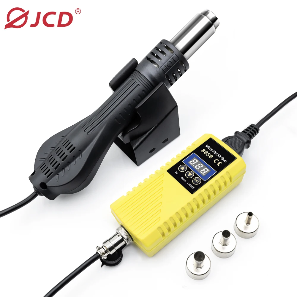 JCD hot air gun 8858 micro rework welding station LCD digital 750W welding blower 220V hot air gun welding repair tool