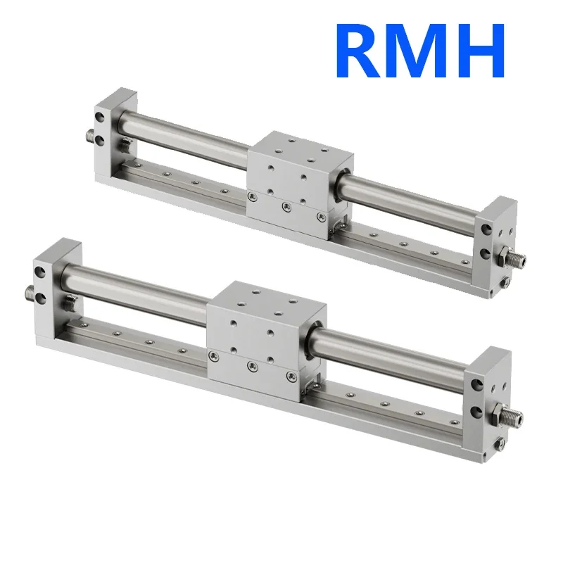 RMH10/16/20/25-50/100/150/200/250/300/350/400/800 Rodless Cylinder Air Pneumatic Cylinder Magnetic With Linear Guid Long Stroke