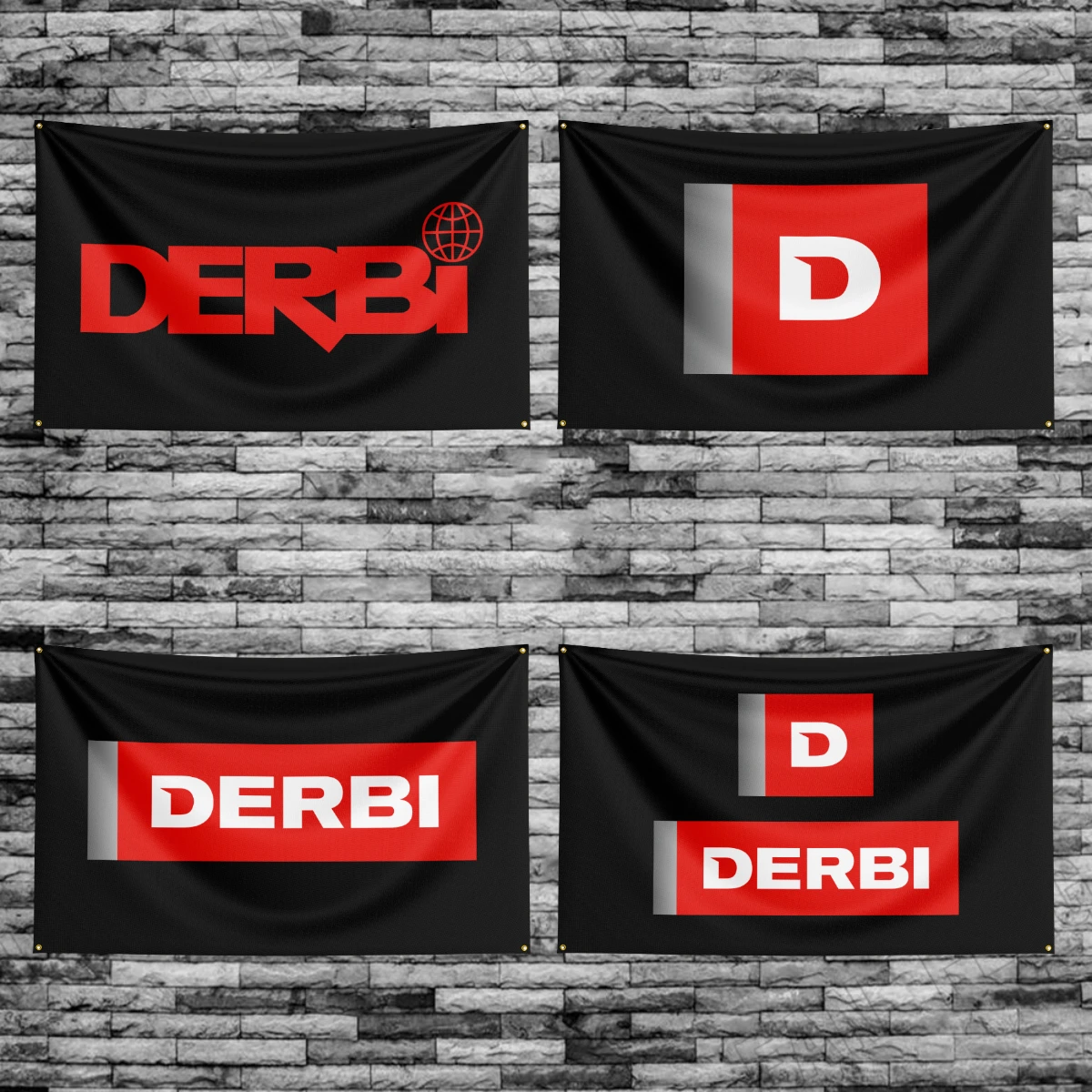 3x5 Ft  DERBIS Motorcycle Flag BANNER Tapestry Polyester Printed Flag Garage or Outdoor For Decoration